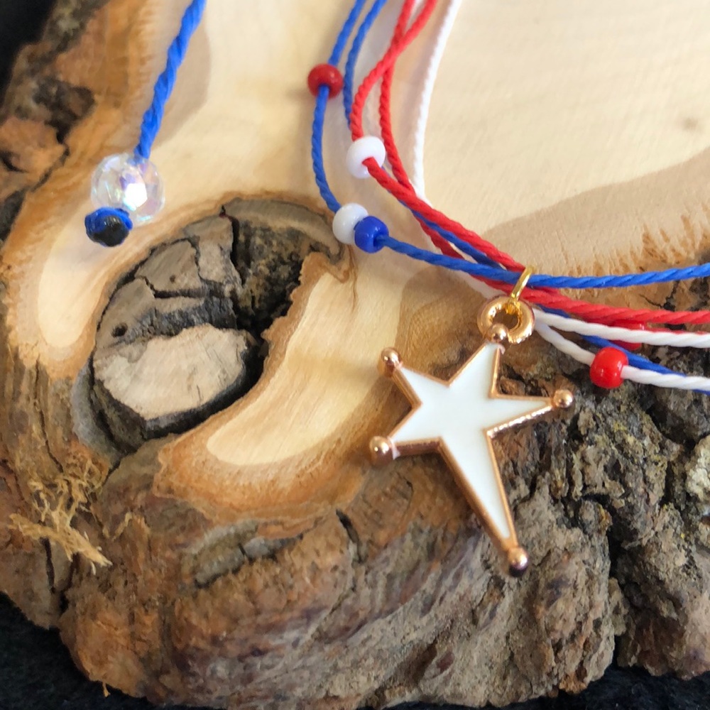 Patriotic Multicolor/Layers Handmade Bracelet - Picture 13 of 15